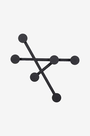 Spinder Design - Klädhängare Bottoni 1 - Svart - Krokar - Från Homeroom