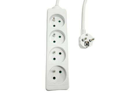 MicroConnect 4-way Power Strip French Type