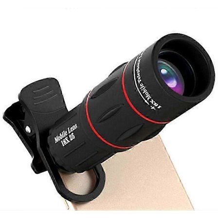 Universal 18x Clip-on Telephoto Teleskop Kamera Mobiltelefon Zoom Linse Kompatibel med Iphone X/8 7-lingling}