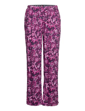 Woven Pant Print Vide Bukser Lilla Tommy Hilfiger