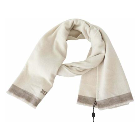 Missoni, Missoni Beige Lined Wool Knit Neck Wrap Shawl Beżowy, unisex, Rozmiar: ONE Size