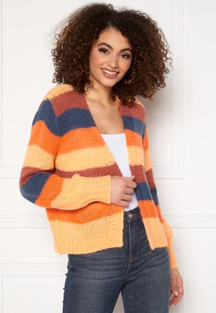 Pieces Lilo LS Knit Cardigan Canyon Rose/ Stripes Klær