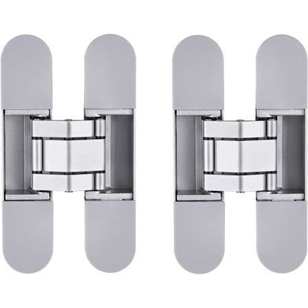 Skjulte hængsler til døre - Skjulte dørhængsler - Robust usynlige hængsler til hemmelig dør - Sølv - 2 stk