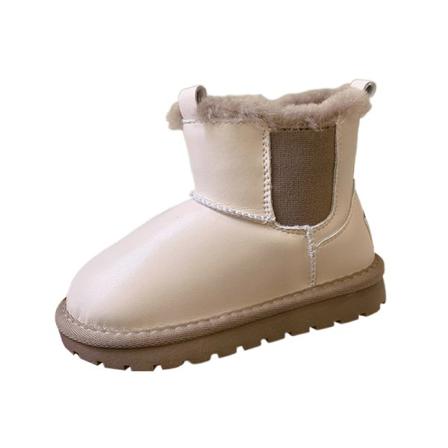 Tjejer Dra På Vintersko Rund Tå Sida Zip Kort Bootie Casual