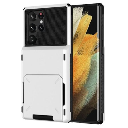 Samsung Galaxy S24 Ultra case with card holder - White