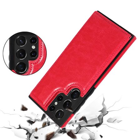 Samsung Galaxy S22 Ultra - Smidigt Stilsäkert Skal med Kortfack