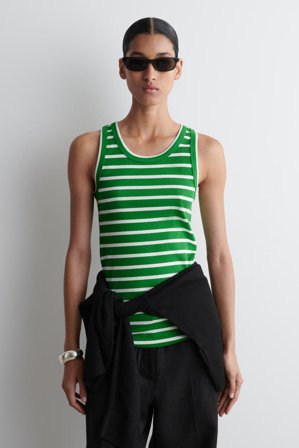 COS Women's Ribbed Tank Top in Green