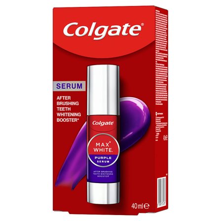 Colgate Max White Purple Serum 40 ml, Medicin & Pleje, Mund & Tandpleje, Tandblegning