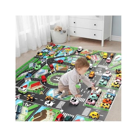 Legetæppe til børn By Legetæppe Bilvej Legetæppe Læringsgaver