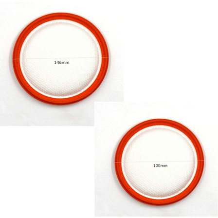 2-pack, runda tvättbara bomullsfilterelement HEPA för dammsugare