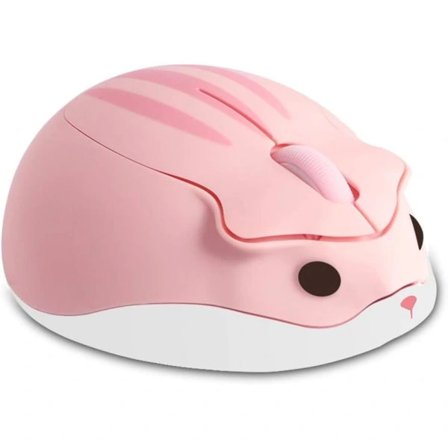 Trådløs Mus Søt Hamsterformet Datamus 1200DPI Mindre Støy Bærbar USB-mus Trådløs Mus for PC Laptop Datamaskin Notebook (Rosa)
