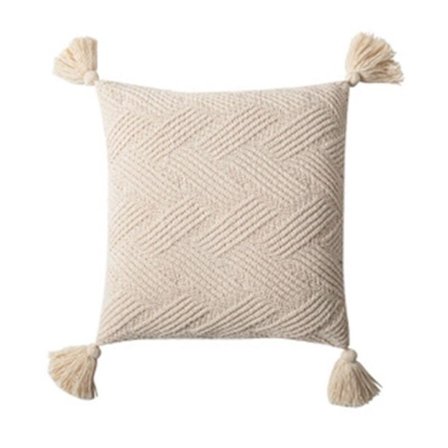 Nordiske husholdningsartikler Pude Chenille Pude Strikket Blød Holde Pude Kontor Beige