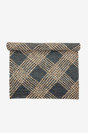 Bloomingville - Teppe Cat - Svart - Jute- & sisaltepper - 150X245 - Fra Homeroom