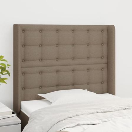 Vidaxl Huvudgavel Med Kanter Taupe 83x16x118/128 Cm Tyg Taupe