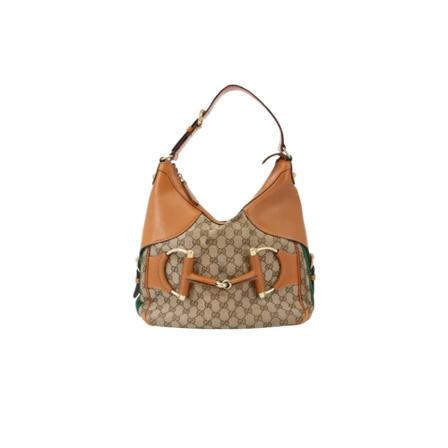 Gucci Vintage, Pre-owned Shoulder Bag Bruin, Dames, Maat:ONE Size,stof