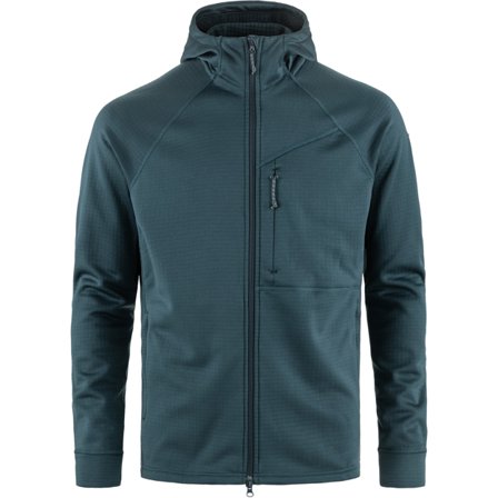 Fjällräven Abisko Grid Fleece Luvtröja XS - male - Mountain Blue - Fleece