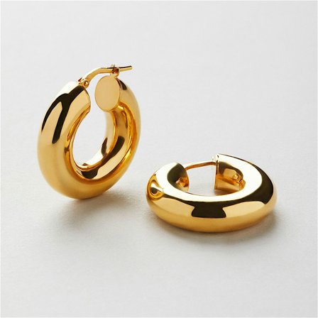 Bold Hoops - 24K gullbelagt sterlingsølv