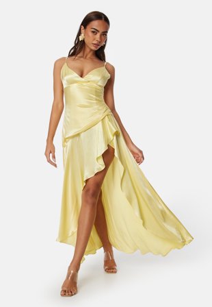 Bardot - Sorella midi dress - Yellow - Kläder - - Bubbleroom