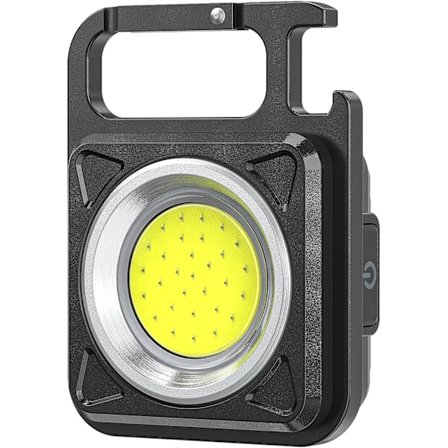 500 Lumen COB lommelykt USB oppladbar nøkkelringlys 4 lysmoduser