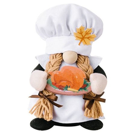 Kiitospäivän sadonkorjuujuhlan halaava kurpitsakokkihattu Rudolph-nukkekoristeet syksyn tonttupehmolelu Elf-nukke vaimon lahjat
