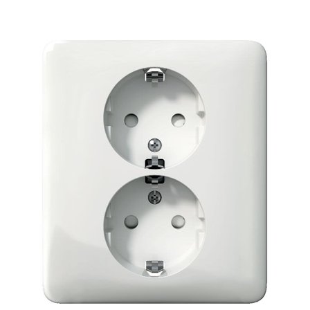 Schneider Electric Exxact WDE008285 Vägguttag infällt, jordat, 2-vägs, Strömbrytare & vägguttag