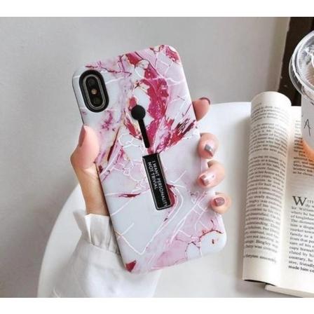Fashioncase med fingerhållare - iPhone 11 Pro Max, Rosa Rosa