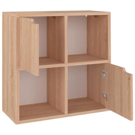 Vidaxl Bokhylla Sonoma-ek 60x27,5x59,5 Cm Spånskiva Brun