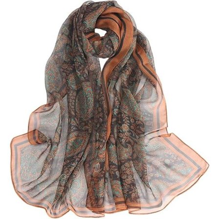 Dame Tørklæder & Wraps Chiffon Tørklæder til Kvinder Letvægts Blomsterprint Chiffon Tørklæder Sjaler Wraps