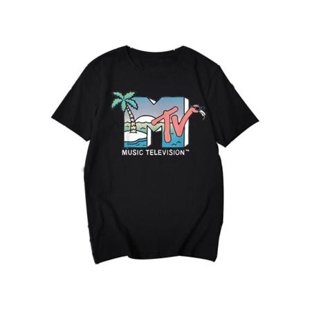 Mtv Herr Logotyp T-shirt S Svart