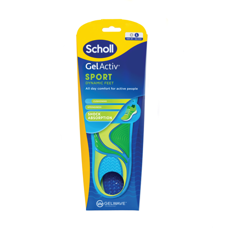 Scholl Gel Activ Sport Innleggssåler, Large, 40-46,5, 1 par