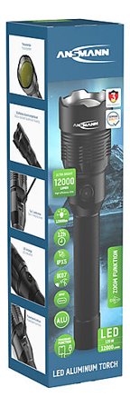 ANSMANN Lommelykt oppladbar 12000lm IPX5