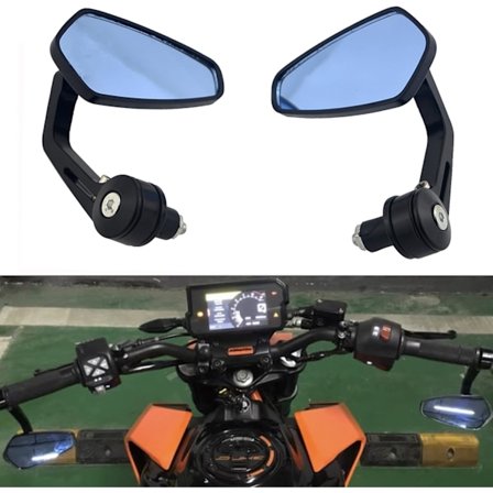 Motorcykelspejle, 7/8" 22mm Motorcykelstyr Endespejl, Anti-Glare Motorcykelsidespejle, til Scooter Yamaha Z750 Z1000 MT03 MT09 FZ1 FZ6