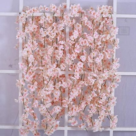 3 stk (1,8 m pr. gren) Kunstige Silke Kirsebærblomst Vine Garland