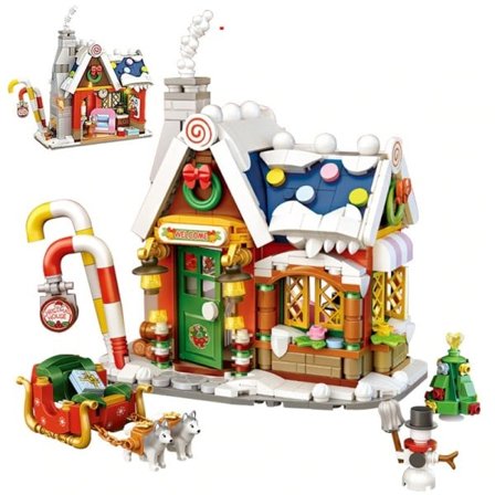 Venner Mini By Gade Udsigt Jule Igloo Hus Bygge Klodse Slik Slæde Figurer Klodser Gør det selv Legetøj
