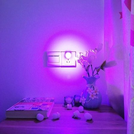 Mini USB Nattlampa Liten LED-lampa LILA LJUS LILA LJUS