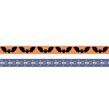 2 Maskeringstejp Halloween 5 m x 15 mm - Fladdermus och skelett