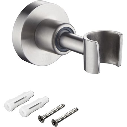 304 Justerbar Bruseholder i Rustfrit Stål - Væghængt Bruseholder