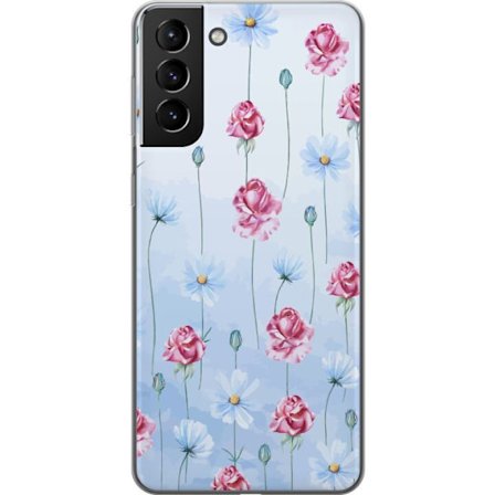 Kompatibel Mobilcover til Samsung Galaxy S21+ 5G Petal Reverie Sky Blue