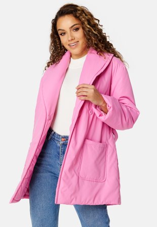 Bubbleroom - Hedda Short Padded Coat - Pink - Kläder