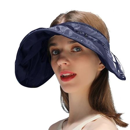 Solskærme til kvinder 【UPF50+・Foldbar skygge・Bred skygge】 UV-beskyttelse skygge hatte til kvinder, solskygge hat til kvinder strand