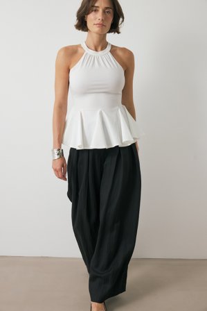 NA-KD Haut plissé à dos nu - - OffBlanc - M (EU 38-40)