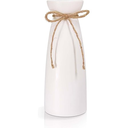 Hvit Keramisk Vase - Moderne og enkle materialer av høy kvalitet, ren hvit og enkel, allsidig og vakker