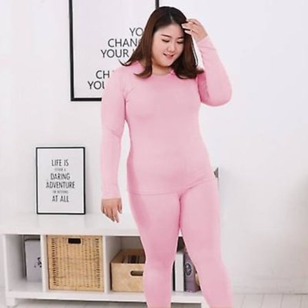 New Long Sleeve Women Over Size Thermal Long Johns Autumn Women Long Johns Solid Warm Women Thermal Underwear 3xl 4xl 5xl Wear