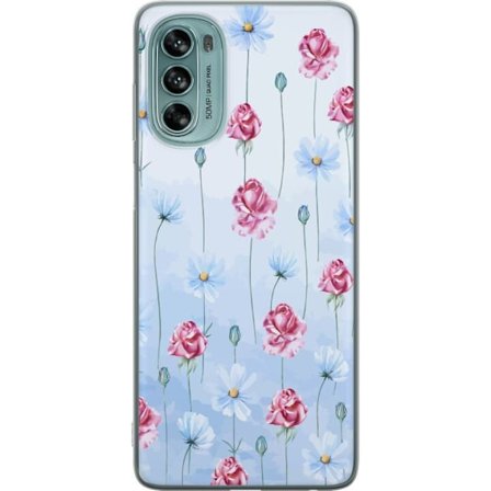 Kompatibelt Mobildeksel til Motorola Moto G62 5G Petal Reverie Sky Blue