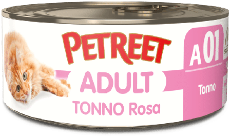 Petreet Tonno Rosa Gatto Adulto Barattolo140g