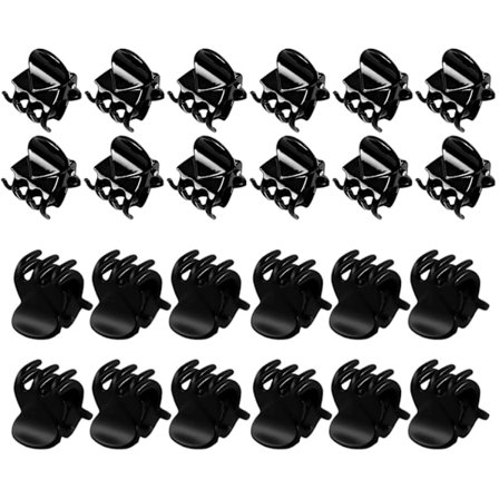 24 Mini Hårklemmer, Små Plastik Hårklemmer, Ikke-Glid, DXGHC