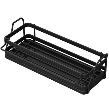 Veggmontert Oppbevaringshylle med Håndklestang, Slitesterk Multifunksjonell Organizer for Kjøkken, Bad, Kontor, Hvit