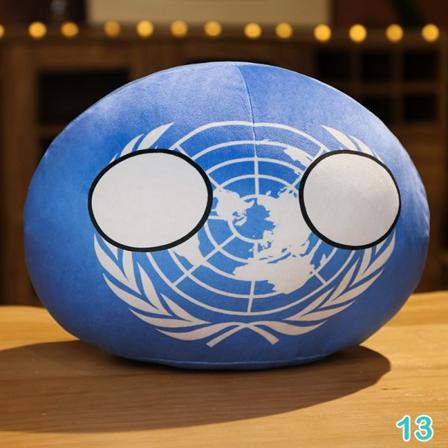 10 cm Country Ball Plysjleketøy Polandball anheng Countryball Stuff -1 - Perfet 13(United Nations)