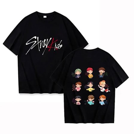 K-POP Stray Kids T-shirt Herr Dam Tryckt Högkvalitativ Bomulls T-shirt Kortärmad T-shirt Oversize T-shirts Toppar Kläder