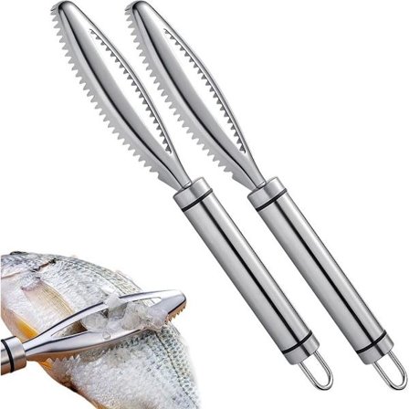 Fiskeskælsskaber - 2 Stykker - Fiskeskæl Børste - Fiskeskæl Fjerner - Fiskeskælsskraber